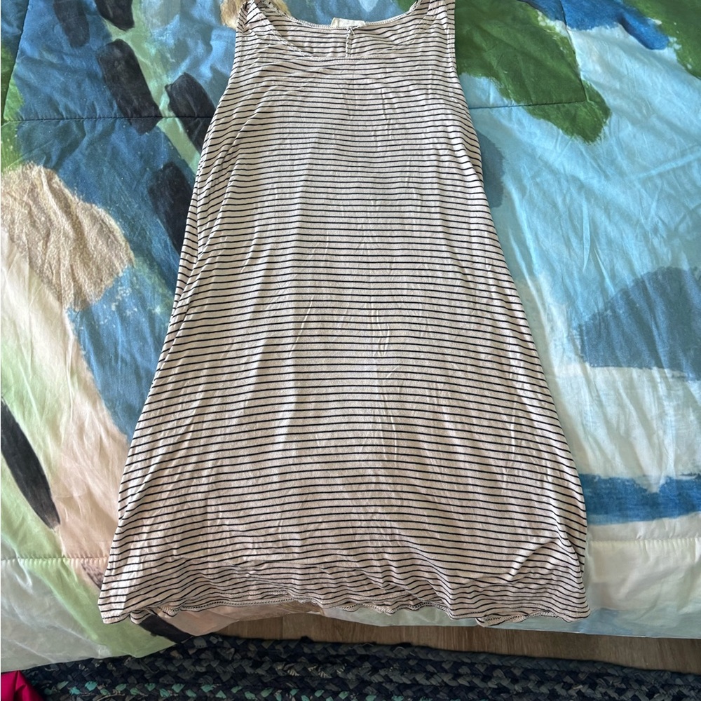 Olivia Rae Black and White Striped Dress